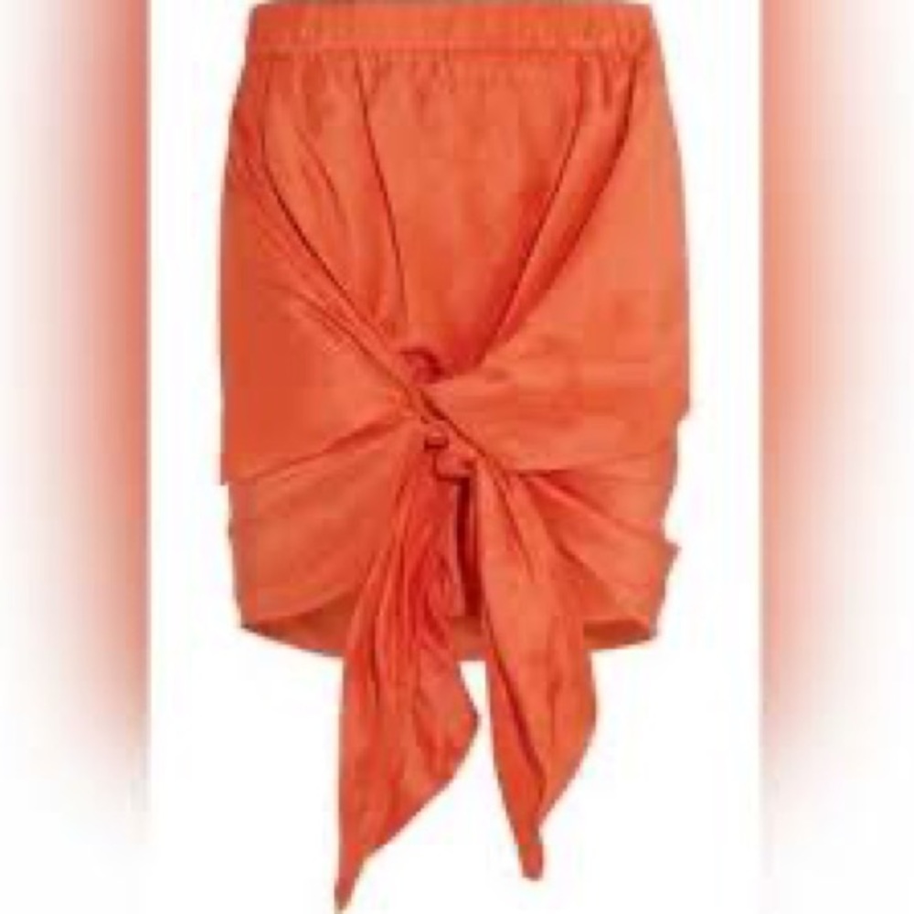 Acne Studios Ines Shantung Orange Skirt